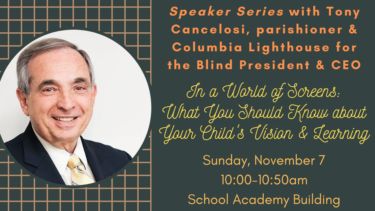 Sunday Speaker Series with Tony Cancelosi, Columbia Lighthouse for the Blind President & CEO